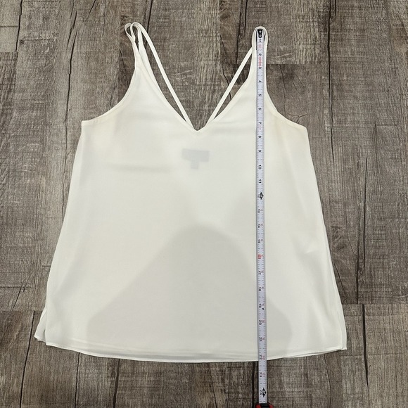 TopShop Lot of 2 Strappy Tank Top V Neck Sleeveless Black White Womens Size 2 US - Picture 4 of 12